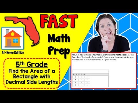5th | FAST Math Test Prep | At-Home | Area with Decimal Side Lengths