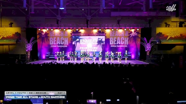 Prime Time All Stars - Youth Sapphire [2026 L1 Youth - D2 - Medium Day 1] 2026 ACDA Reach the Beach All Star Grand Nationals - DII