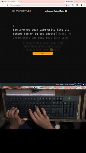 Watch My Fingers Move (Fast Typing!) #fasttyping #typingtest #typingstatus #raushantypingmaster