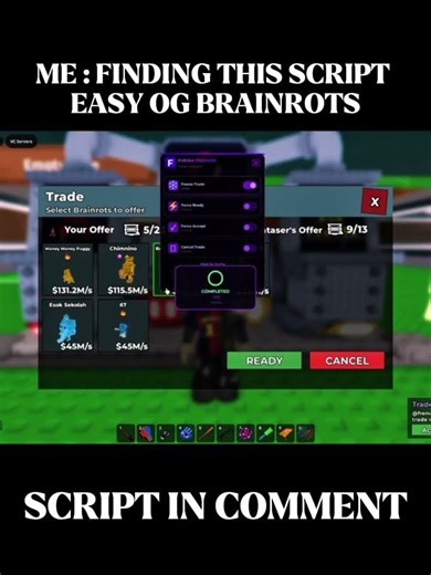 FREEZE TRADE SCRIPT IN COMMENT #sab #stealabrainrot #fyp #roblox