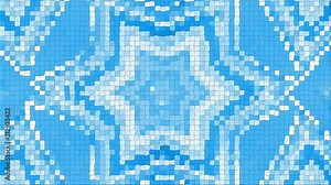 Abstract complex pattern from a mosaic. Dynamic bright transforming and pulsating composition. Ideal abstract background for any presentations. Looped