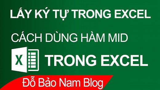 Cách dùng hàm MID trong Excel để lấy ký tự ở giữa của chuỗi