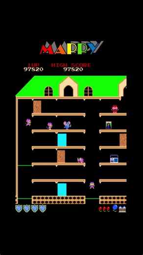 Mappy 18 – Classic Arcade Game play#shorts