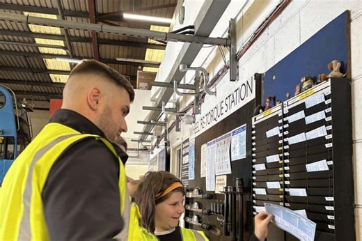 Young bus fan gets a glimpse behind the scenes at Wakefield operator