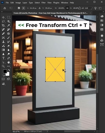 How Easy Add Image Blackboard in Photoshop #shorts #photoshop