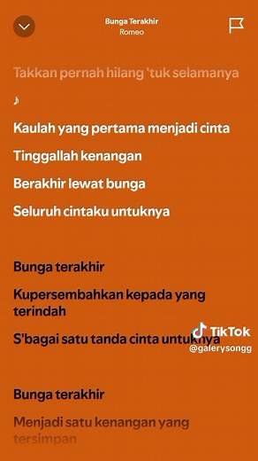 Bunga Terakhir: Lirik dan Makna Lagu Romantis