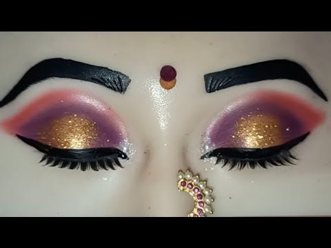 Maharashtrian Bridal Eye Makeup Tutorial | Traditional Marathi Look💫 #viralvideo #trending