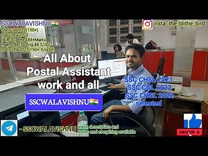 All about Postal Assistant CGL 2022✅🔥 | SSCWALAVISHNU | what is postal assistant job | work profile