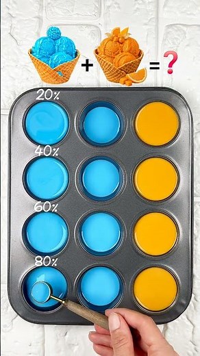 From Blue to Gold:4 Unique Mixed Color Palette Ideas #colormixing #satisfying #colors #colorconcept