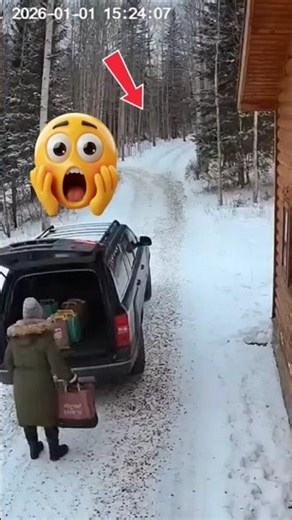 Security Cam: Wolves Swarm SUV – Guard Dog Scares Them Off Just in Time