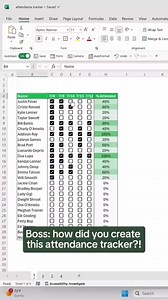How to create an interactive attendance tracker. ✅ Download this free step-by-step guide I created using the link in my profile. #scribe #scribehow #excel #exceltips #exceltricks