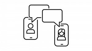 Download discussion outline icon animation. transparent background for free