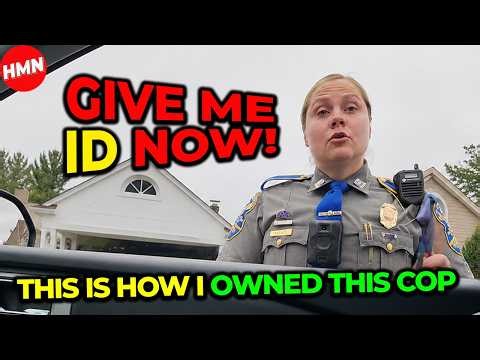 When A Female Cop Tries To Get ID But Takes The Walk Of Shame | ID Refusal