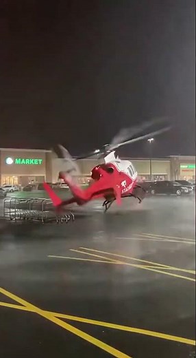 Terrifying Medivac Helicopter Hard Landing During Storm