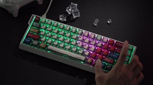 SK68 65% Gaming Keyboard, Wired Backlit Mini Keyboard w/100% Hot-Swap Socket 68 Keys Aluminum Gaming Wired Keyboard for PC Laptop Game