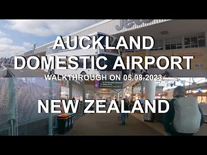 Auckland Domestic Airport | 4K | Walkthrough on 05.08.2023 | Auckland | North Island | New Zealand