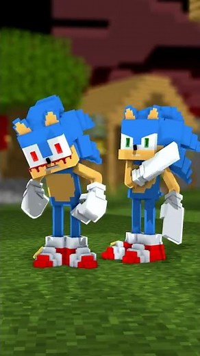 Sonic gave Sonic.EXE a slap on the head while he was dancing SONIC MINECRAFT ANIMATION (Sonic Life)