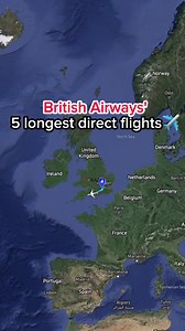 493K views · 1K reactions | British Airways' 5 Longest direct flights ️ | Flight and routes Every day | Facebook