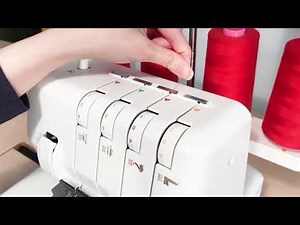 NECCHI L234A:Step 1- Threading the upper looper (red)