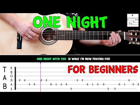 ONE NIGHT | Easy guitar melody lesson for beginners (with tabs) - Elvis Presley