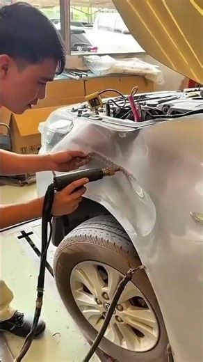 How exactly was the car,s body repaired 🤔🤔 #shortvideo