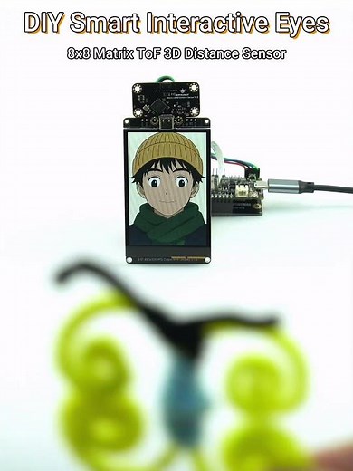 DIY Smart Interactive Eyes: Human Tracking & Blink Animation #ESP32 #diyproject #DFRobot