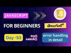 Error handling in JavaScript| try catch in JavaScript | JavaScript for beginners | JavaScript