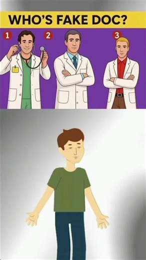 WHO'S FAKE DOCTOR 🩺😱 ARE YOU GINUS 🧠 SLOVE AND COMMENT 💬#puzzle #shorts #viral #iqtest#gk#gkquestion