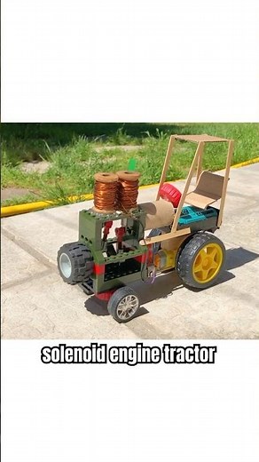 Solenoid engine tractor • Electric Motor | #dcmotor #tech #youtubeshorts #dcmotorproject #inventions