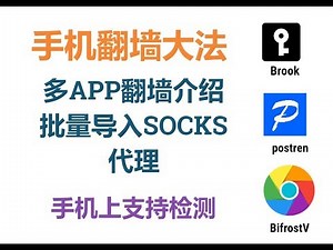 手机及电脑批量导入SOCKS代理，多款SOCKS翻墙神器详细介绍，永不担心没节点可用