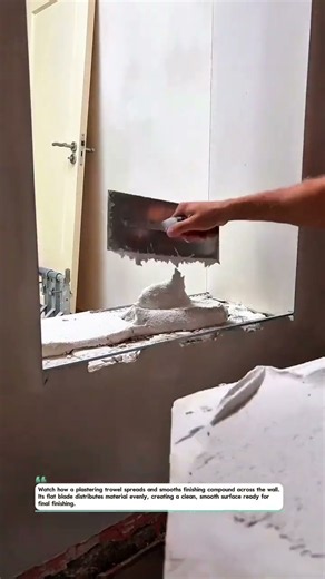 This Plastering Trowel Creates a Smooth Professional Wall Finish #Drywall #Plastering #Construction