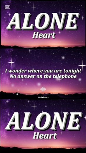 ALONE | By: Heart (Lyrics Video)
