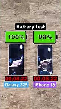 Samsung Galaxy S25 vs iPhone 16 battery test!