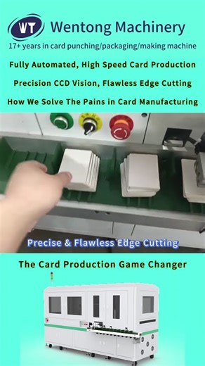 The Card Production Game Changer: Wentong Fully Automatic Card Punching (Die Cutting) Machine #card