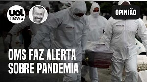 OMS: mundo vive "situação perigosa" e se distancia do fim da pandemia A OMS (Organização Mundial da Saúde) lançou um alerta sobre a situação da pandemia da covid-19 no mundo e aponta para um aumento no número de novos casos de contaminação de 11,5% em apenas sete dias. Para a entidade, é "hora de ser honestos" e admitir que não se sabe quando a pandemia vai terminar. Jamil Chade, colunista do UOL, explica o alerta da Organização, que citao aumento da transmissão do coronavírus em alguns países. 