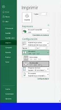Intercalar páginas de impresión #excel #tutorial #impresiondigital #microsoft #impresion #imprimir