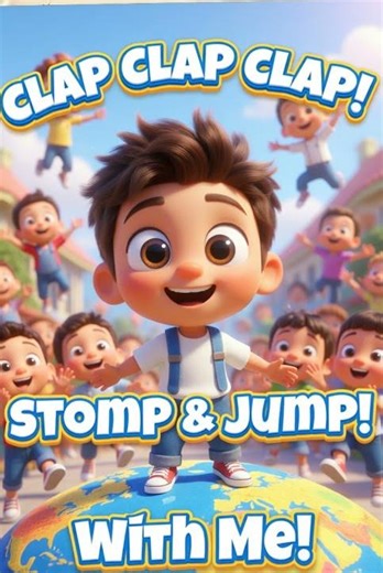 Clap, Stomp and Jump! 👏| Action Song for Kids | Zuzu Hop full #shorts #kidssongs #babyanimal #kids