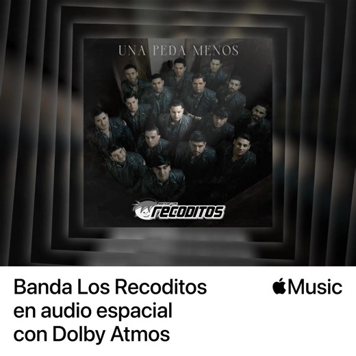 Ya pueden escuchar UNA PEDA MENOS, nuestra nueva rolita en audio espacial con Dolby Atmo en AApple Music🔥 👉https://music.apple.com/us/album/una-peda-menos/1795991200?i=1795991203 | Banda Los Recoditos