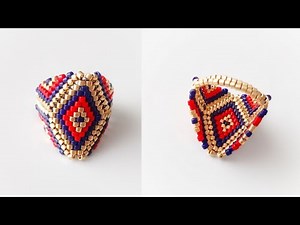 Peyote Yüzük Yapımı. Peyote Ring Making. Easy Bead Ring. Beading Tutorial