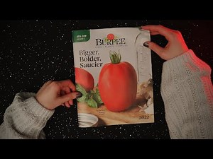 Relaxing Whispered Seed Catalog Flip Through ASMR (2022 Burpee and Burgess)