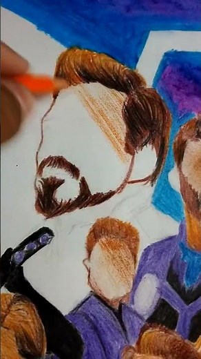 #avengers how to draw Avengers endgame drawing with pencil colour and oil pestals#shorts