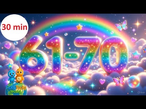 Learn Numbers 61–70 🌈 Long Counting for Kids