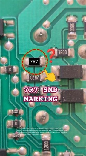 here is how you read 7R7 SMD Resistance #smdresistor #diy #electronics
