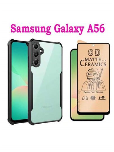 Ceramic Screen Protective Soft Film For Galaxy A56 / A06, Full Screen Coverage Ceramic Protective Soft Film + Corner Shock Absorption Blade Phone Case For OPPO, Vivo, Realme, Transsion, Redmi, Honor Smartphone Series Gift For Birthday, Family, Friends Phone Screen Protector, Phone Accessories | SHEIN