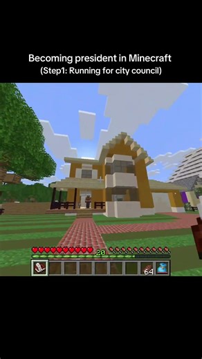 Becoming president in Minecraft #minecraft #minecraftmemes
