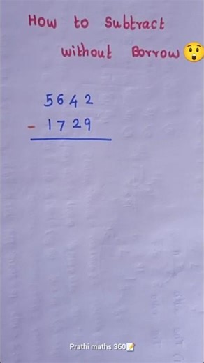 Subtraction Made Easy! 😲 No Borrowing Needed | Shortcut | Prathi Maths 360