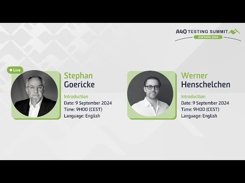 A4Q Testing Summit 2024 - Introduction by Stephan Goericke and Werner Henschelchen