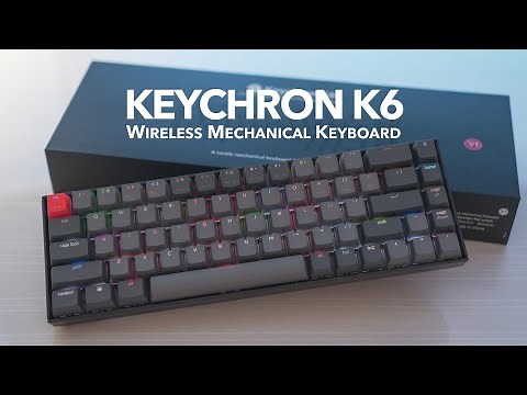 Keychron K6 Wireless Mechanical Keyboard Unboxing & Gateron Red Switches Typing Sounds