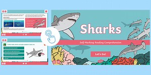 Sharks Self-Marking Reading Comprehension Activity