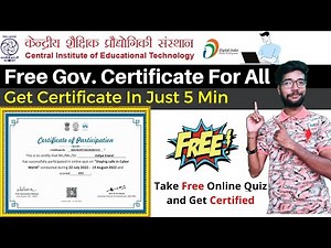 Free NCERT CIET Certificate For All | Free Online Quiz With Free Certificate | Free Courses Online
